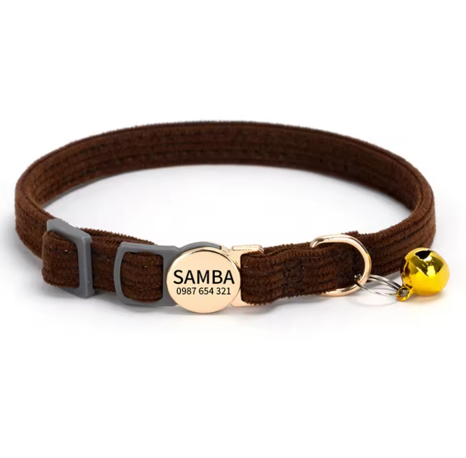 Brown cat collar