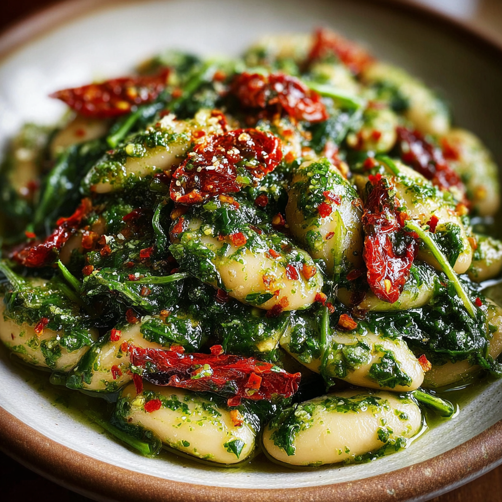 Creamy Spinach Pesto Butter Bean Delight
