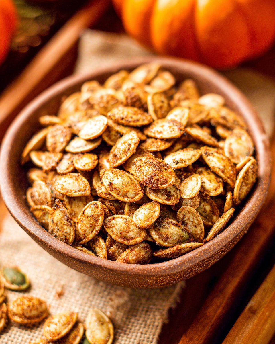 Cinnamon Sugar Roasted Pumpkin Seeds for Sweet Cravings