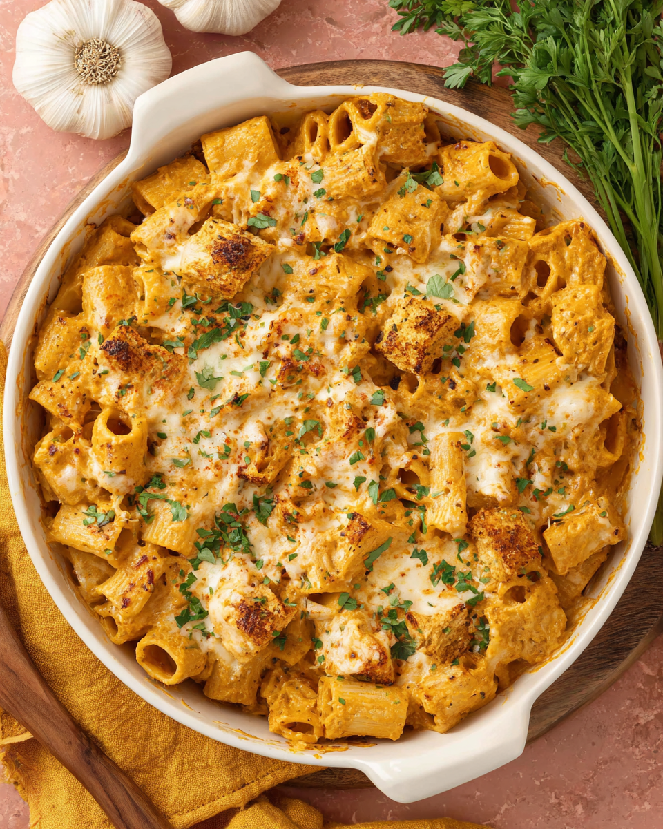 Creamy Cheesy Pumpkin Ricotta Pasta Bake Delight