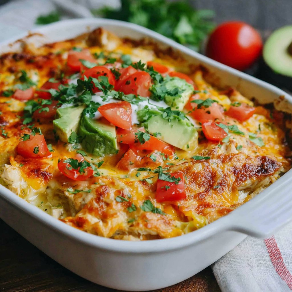 Creamy Green Chile Chicken Bake for Comforting Nights