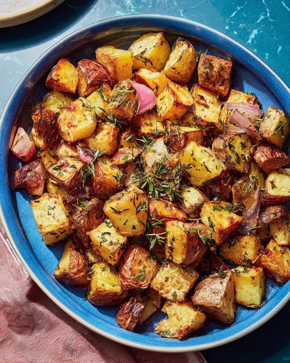 Crispy Lemon Herb Roasted Potatoes Recipe