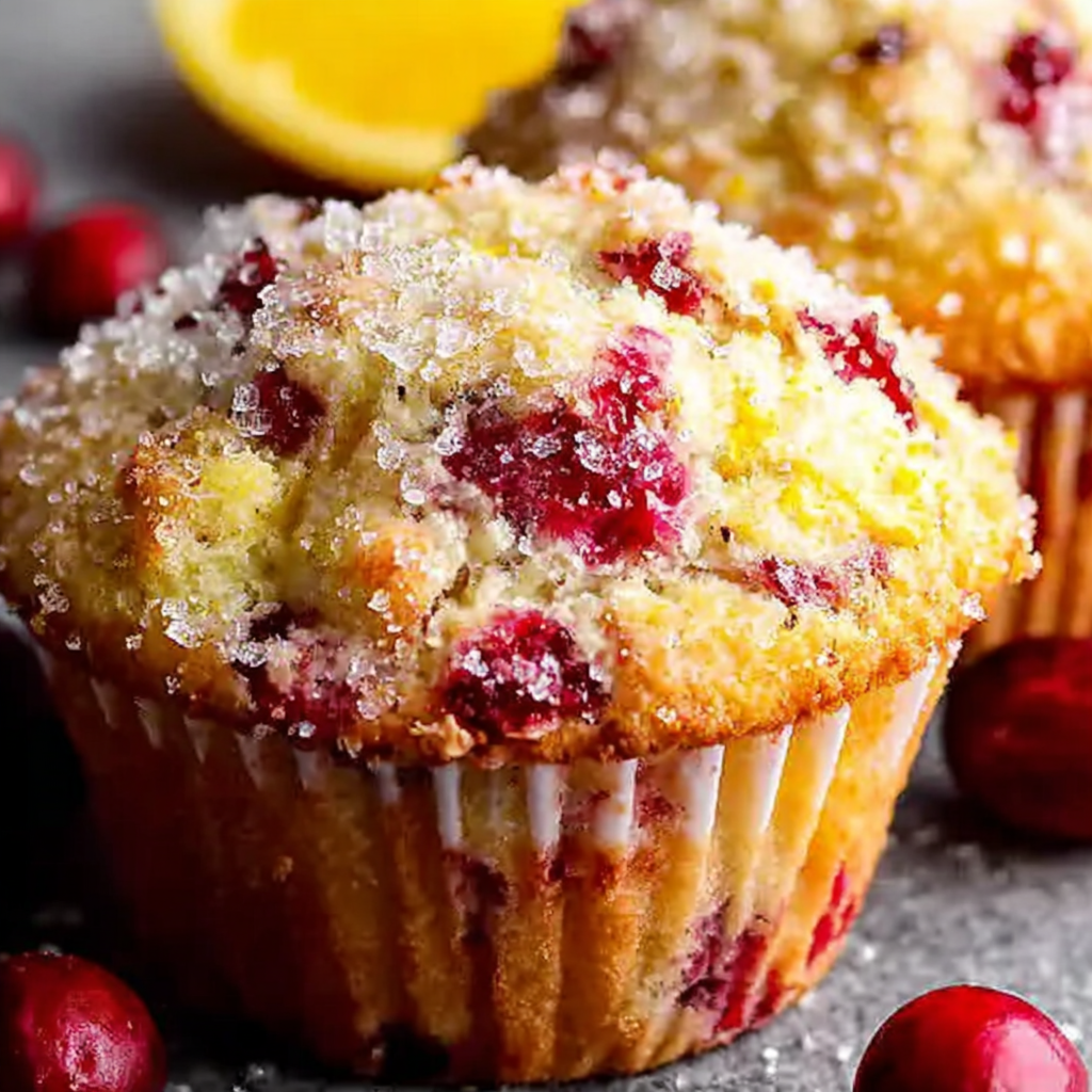 Bright and Tangy Citrus Orange Cranberry Muffins