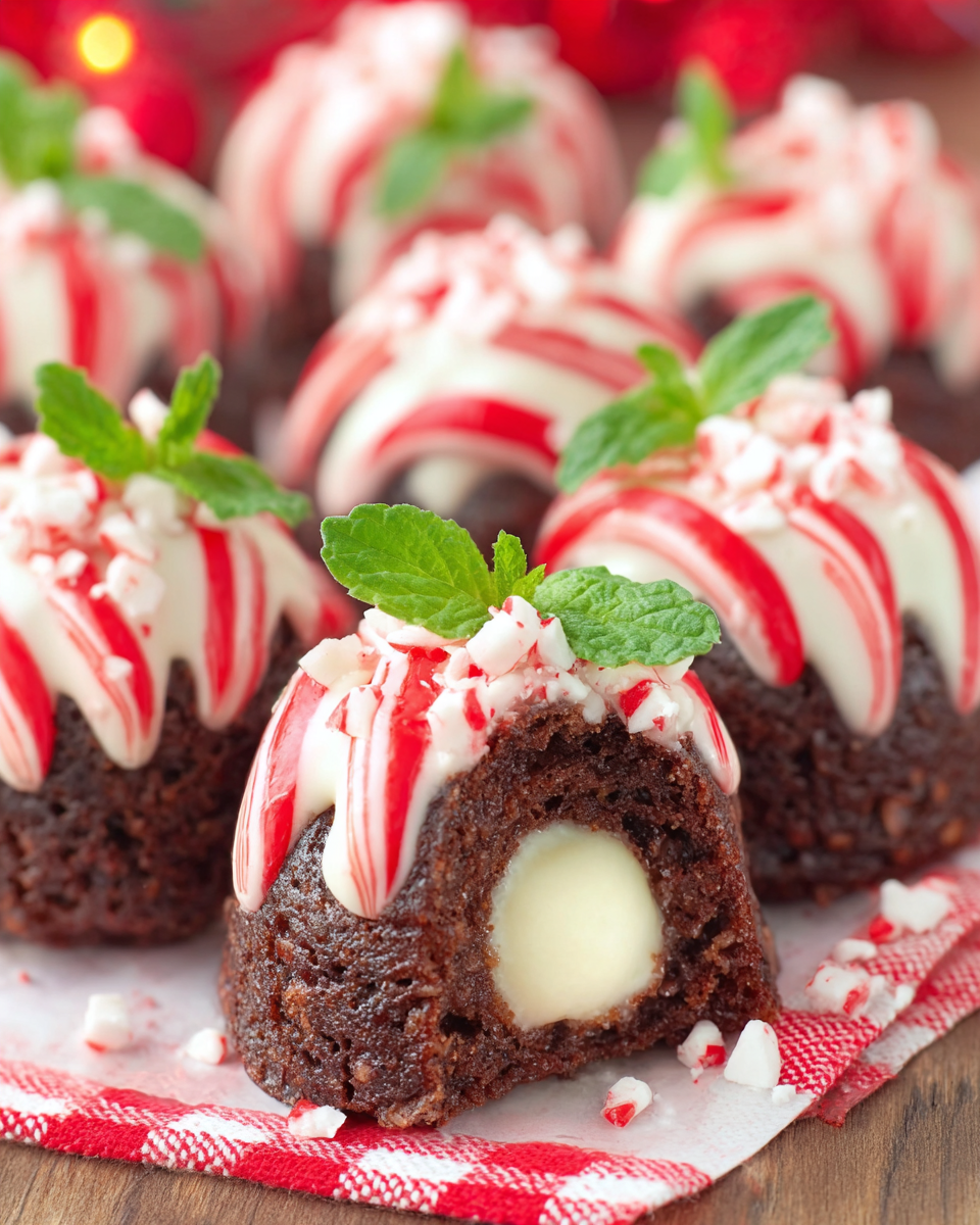 Candy Cane Brownie Bombs: A Festive Treat