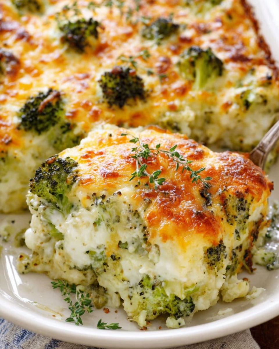 Cheesy Broccoli Casserole: A Green and Gold Delight