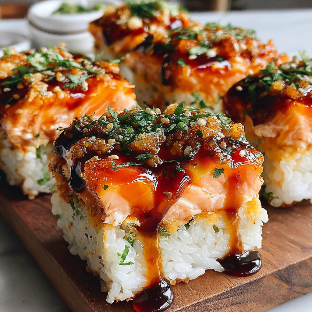 Deliciously Spicy Salmon Sushi Bake for Home Cooking
