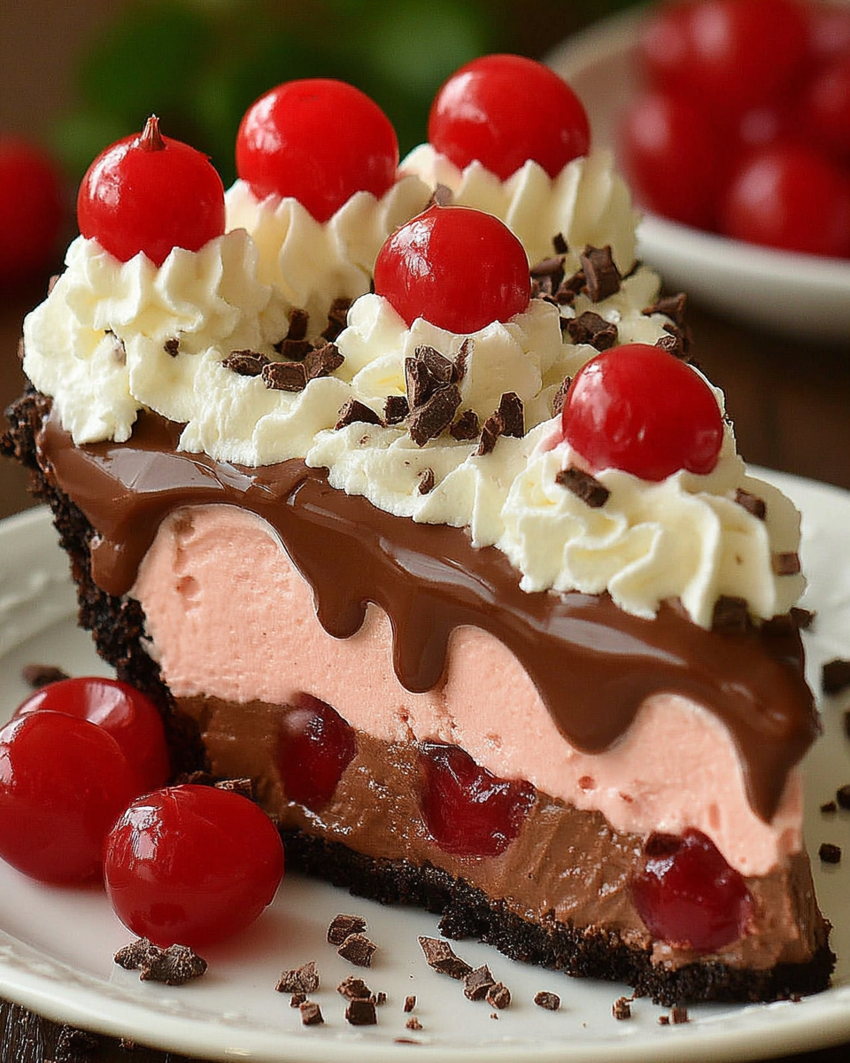 Indulge in Decadence: A Chocolate Cherry Cream Pie