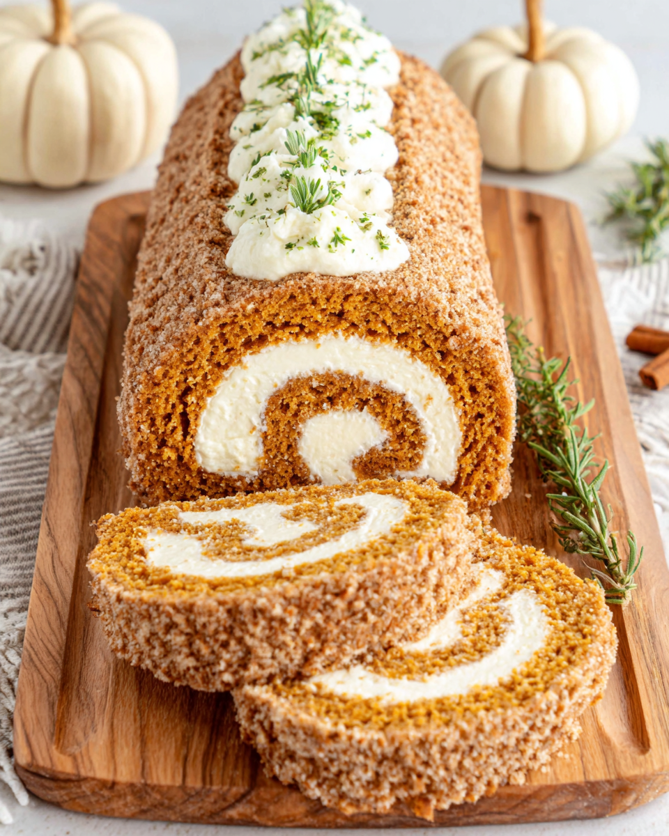 Moist Pumpkin Spice Roll Cake Recipe for Fall Desserts