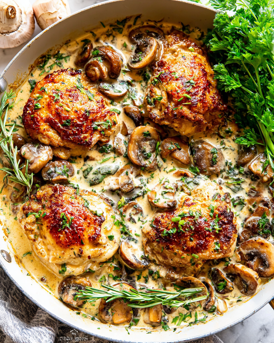 Quick and Creamy Mushroom Chicken in 20 Minutes