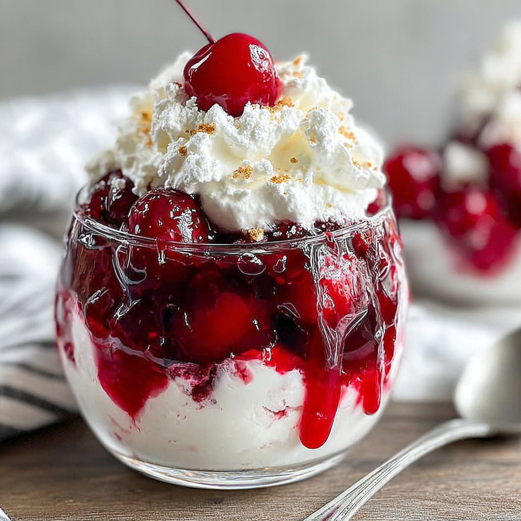A Delicate Cherries in the Snow Dessert Recipe