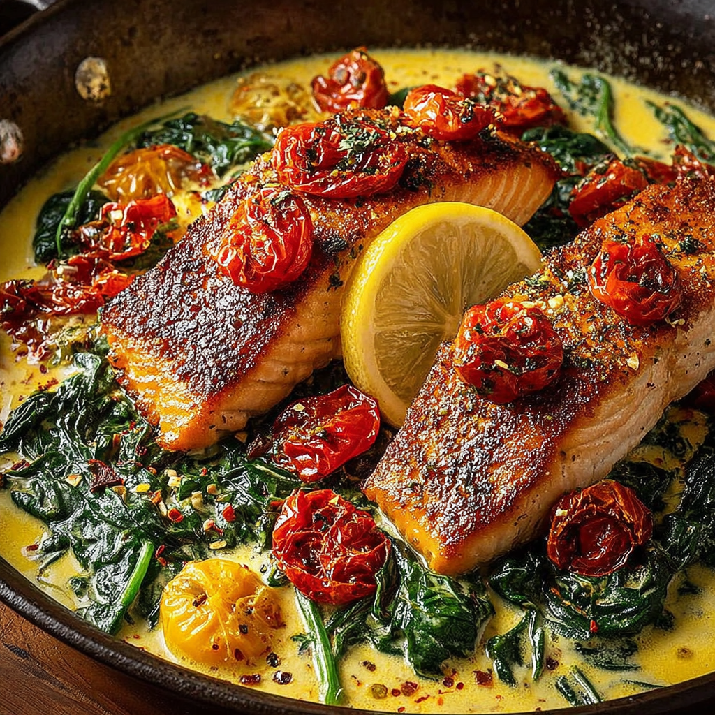 Creamy Tuscan Marry Salmon for Dinner Bliss
