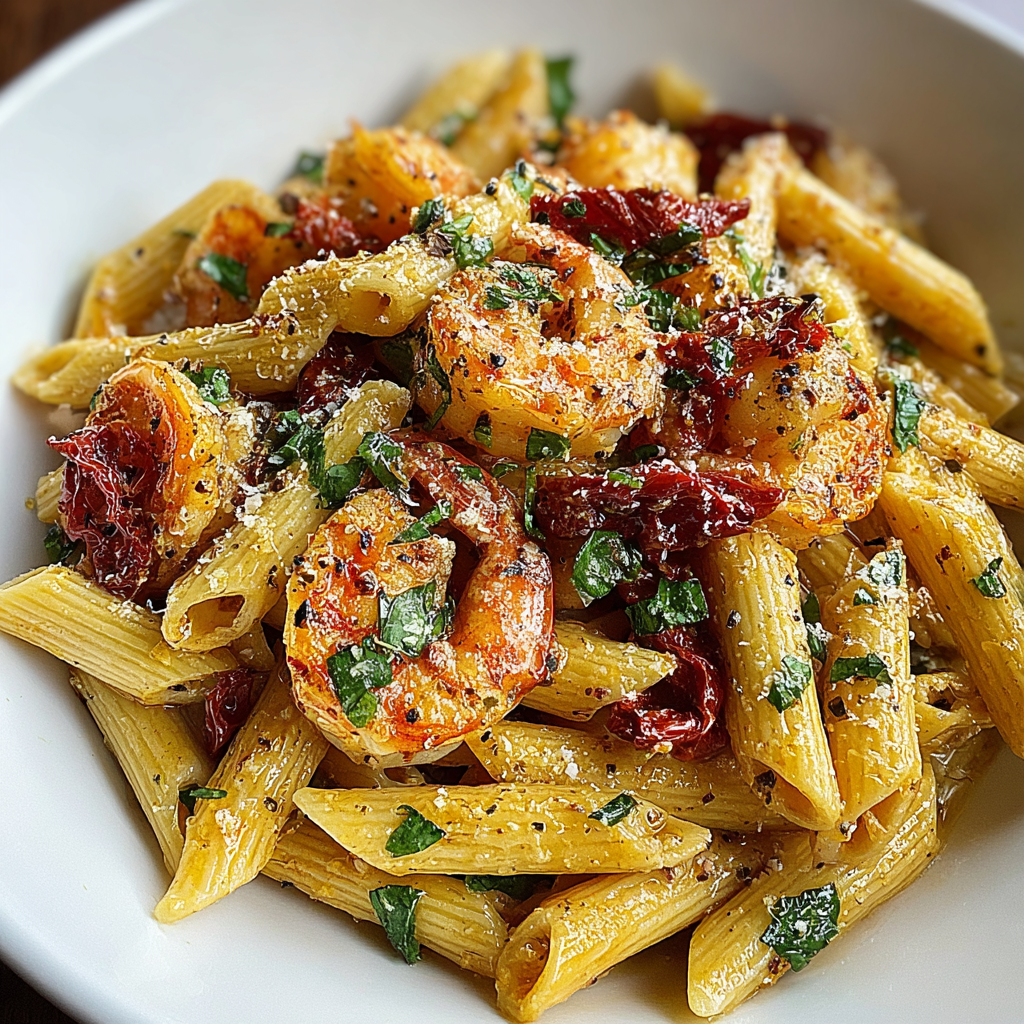 Delicious Sun-Dried Tomato Shrimp Penne to Savor