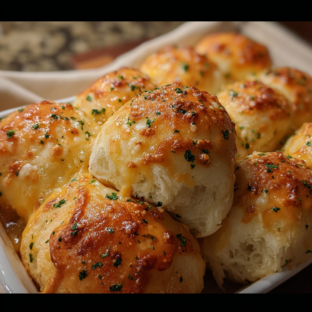 Delightful Cheesy Garlic Dinner Rolls for Home Cooks