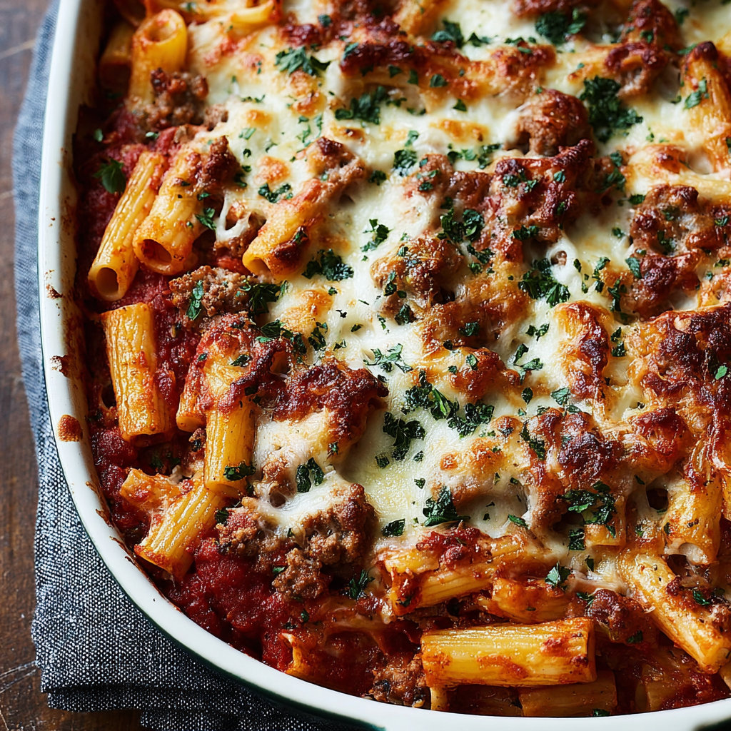 Savor a Cozy Night with Baked Ziti and Sausage