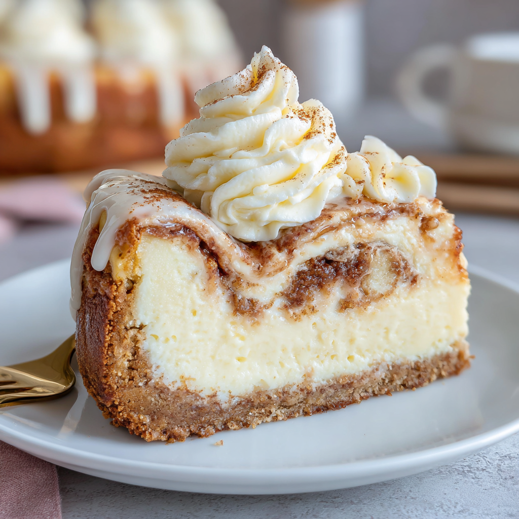 Decadent Cinnamon Roll Cheesecake with Cream Cheese Frosting