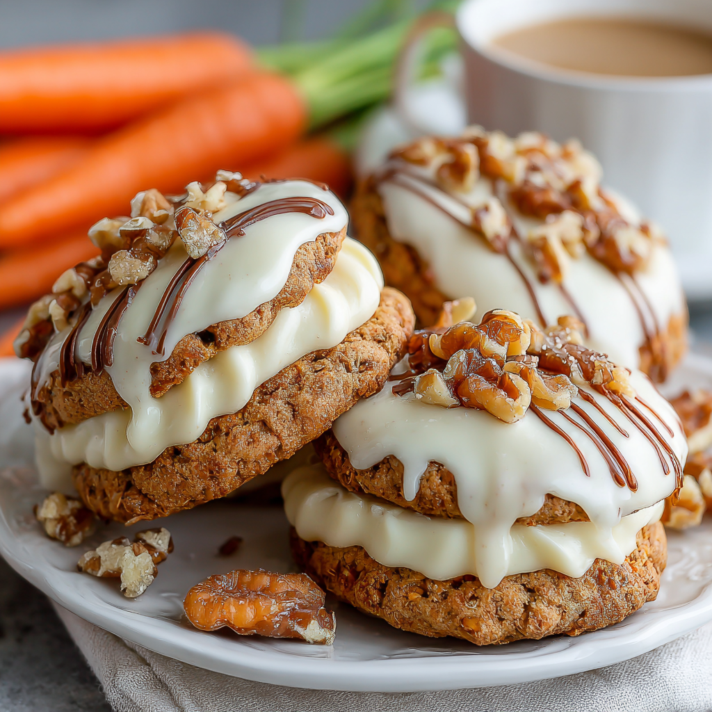Delicious Carrot Cake Cookies with Cream Cheese Frosting