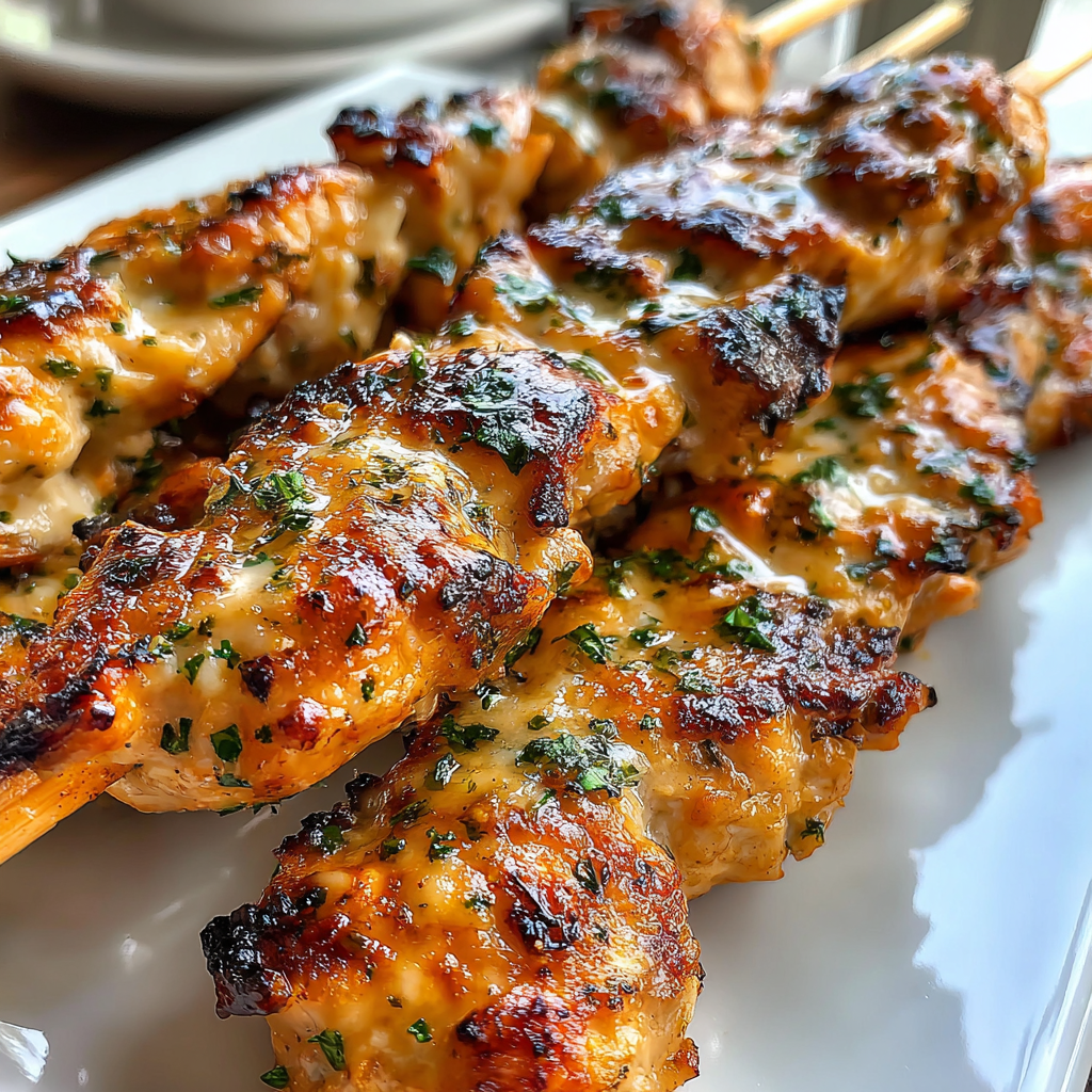 Flavor-Packed Spicy Garlic Parmesan Chicken Skewers