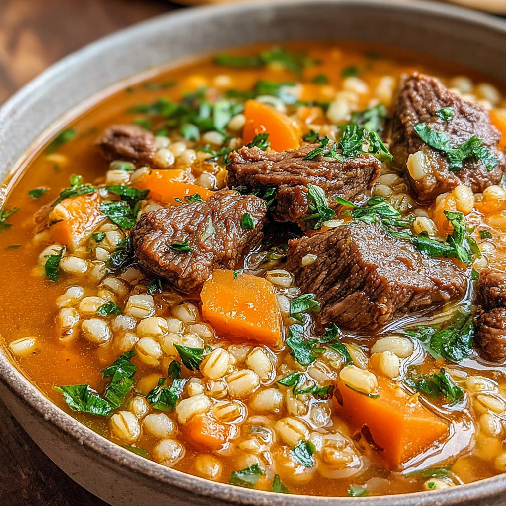Hearty Beef and Barley Soup for Cold Days
