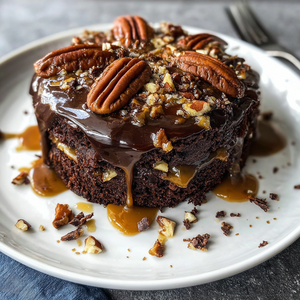 Indulge in a Rich Chocolate Turtle Cake Experience