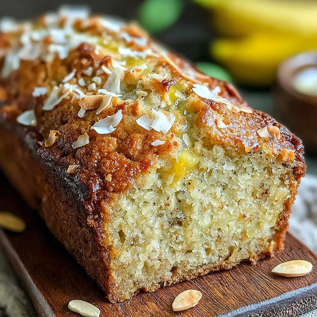 Irresistible Banana Bread with Coconut Flakes