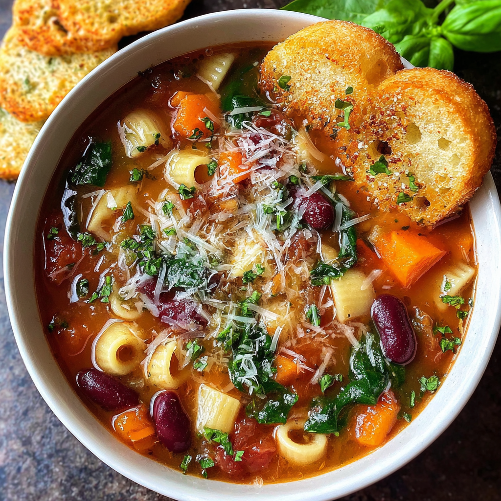 Rustic Flavors in Classic Minestrone Soup