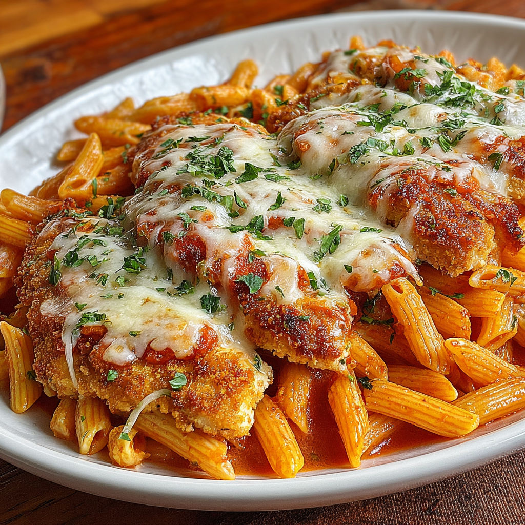 Satisfying Chicken Parmesan Pasta for Dinner
