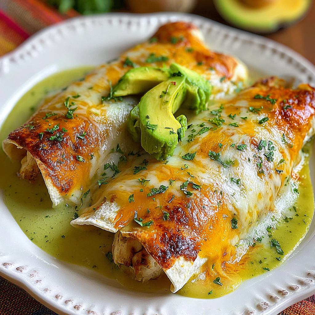 Savory Chicken and Avocado Enchiladas with Creamy Sauce