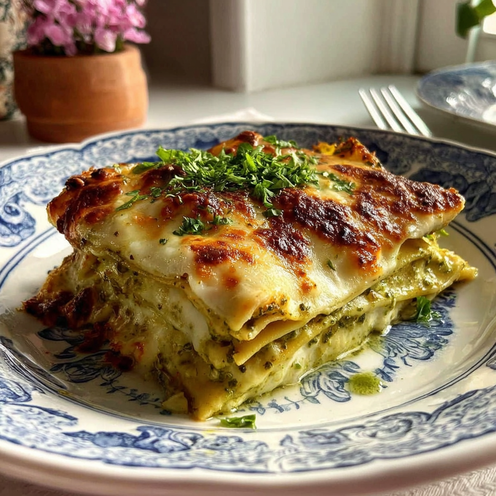 Deliciously Layered Pesto Lasagne to Savor