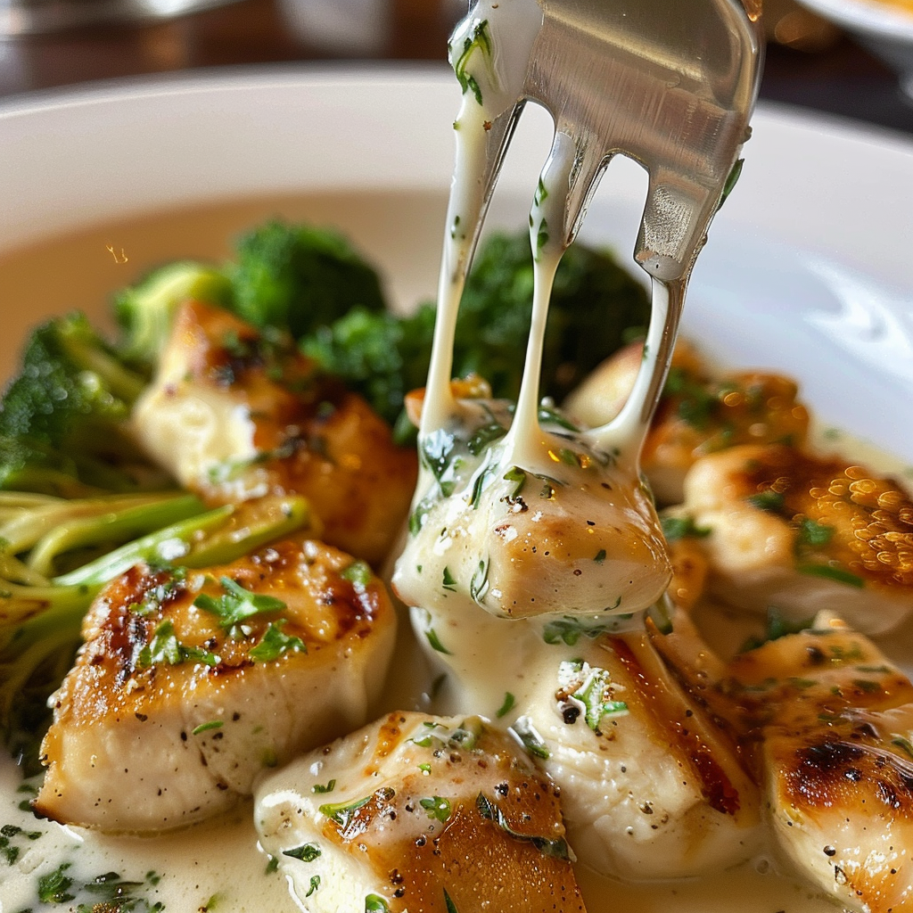 fresh ingredients for Garlic Parmesan Chicken & Broccoli Stir-Fry With Creamy Sauce