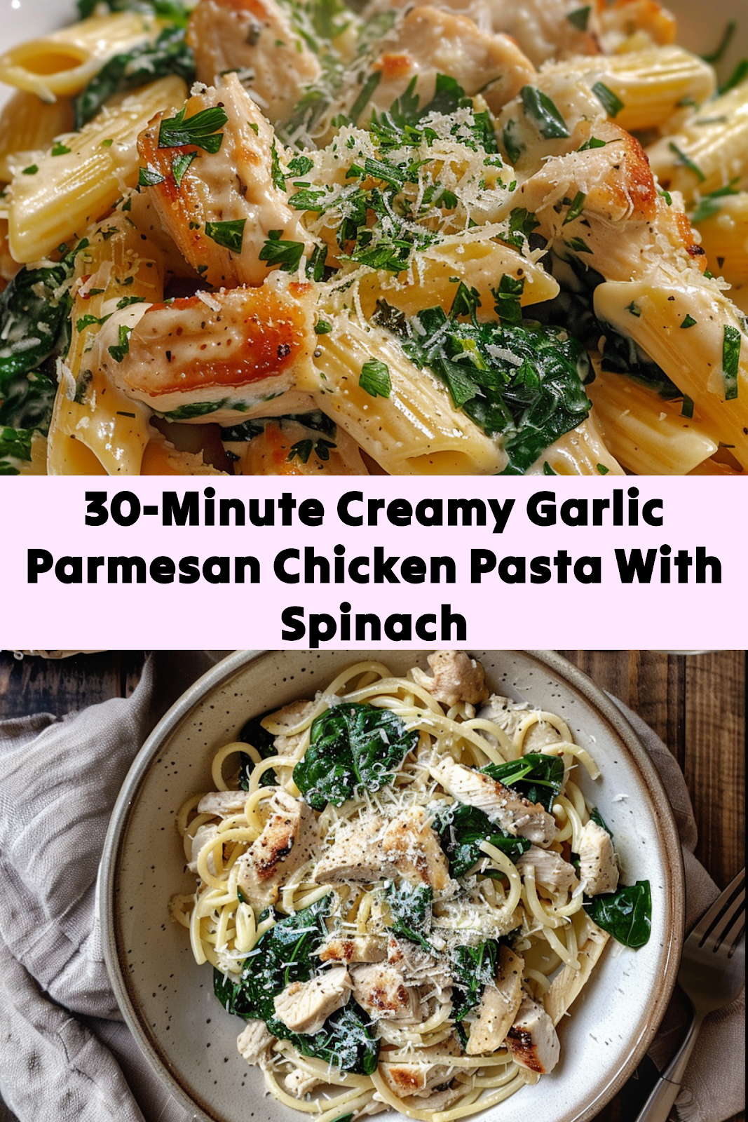 Easy Creamy Garlic Parmesan Chicken Pasta