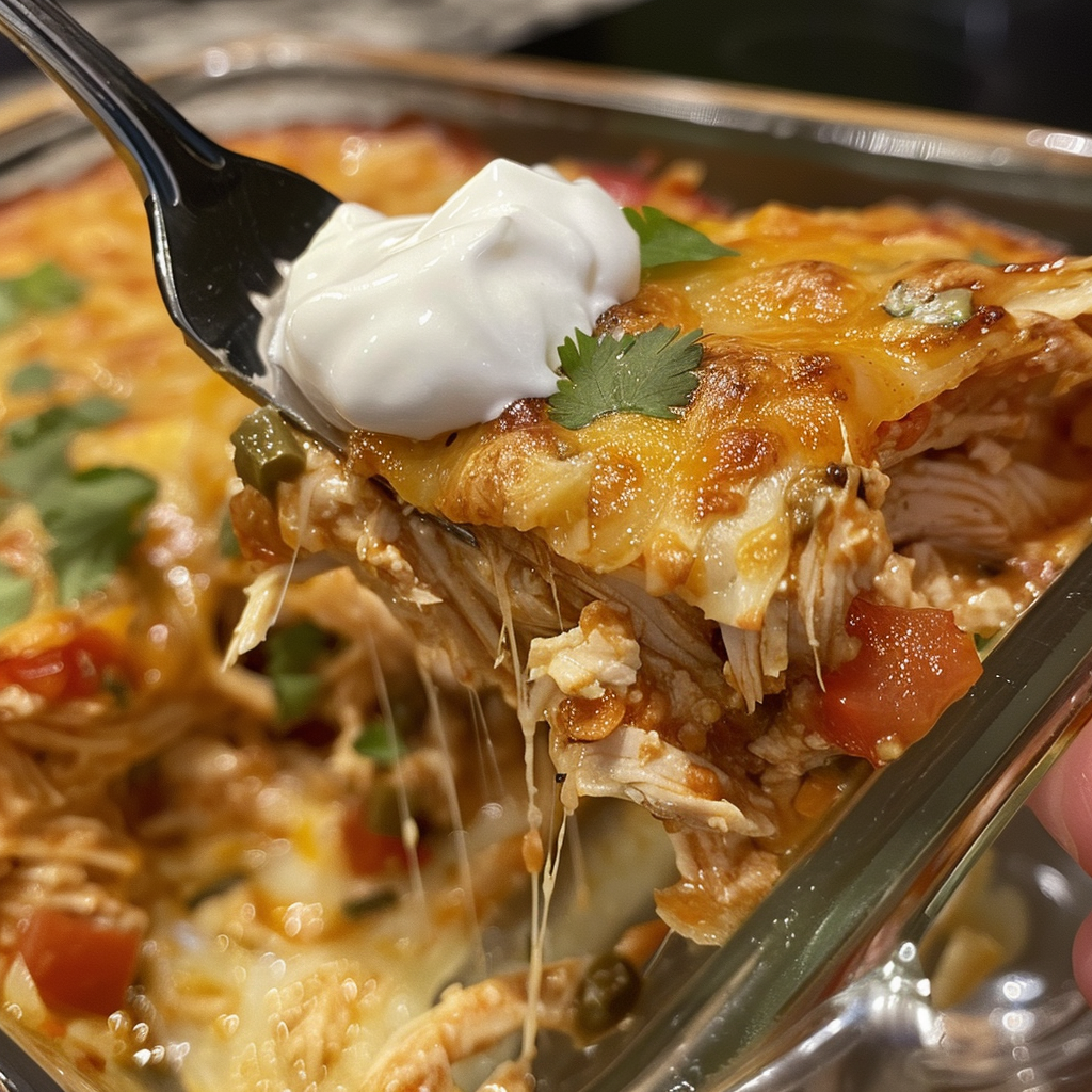 fresh ingredients for Spicy Mexican Chicken Casserole With Cheese & Tortilla Layers