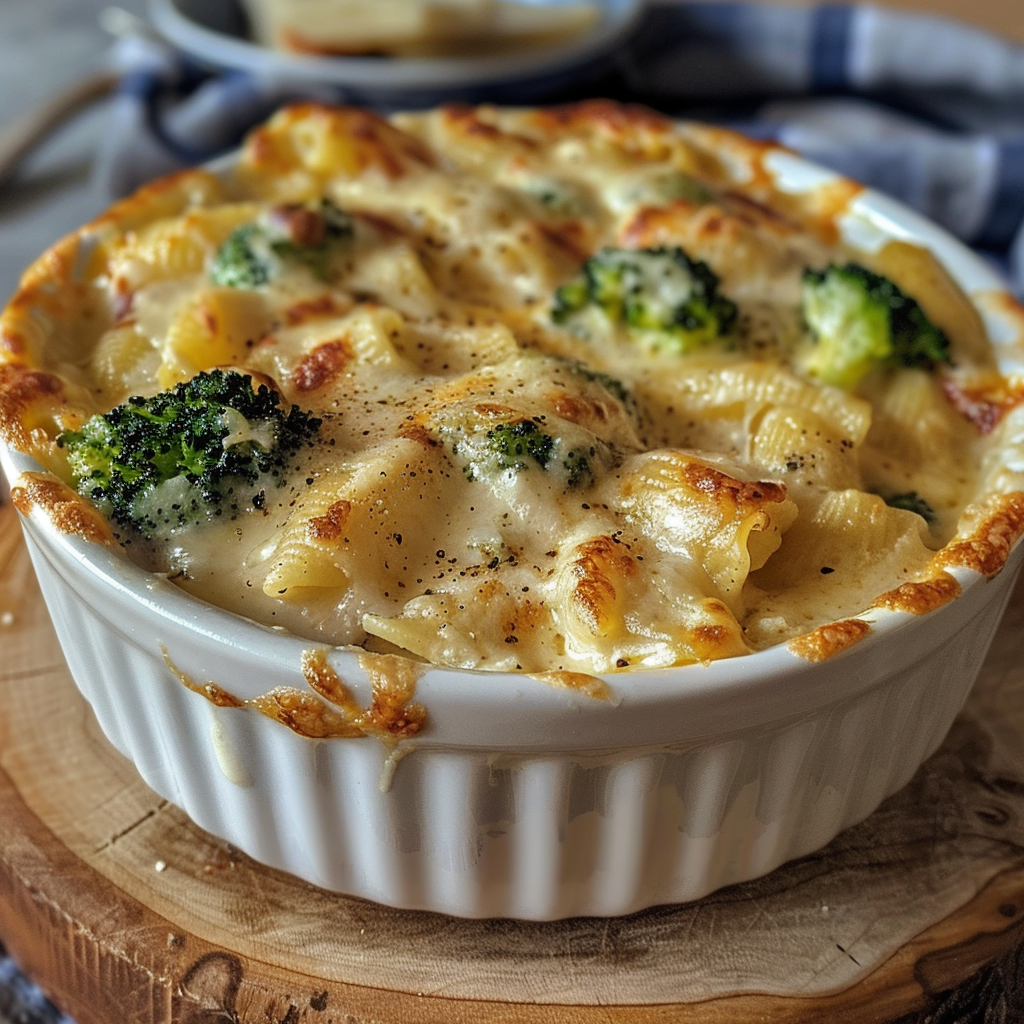 how to make Ultimate Creamy Chicken & Broccoli Alfredo Pasta Bake (No Canned Soup) step by step