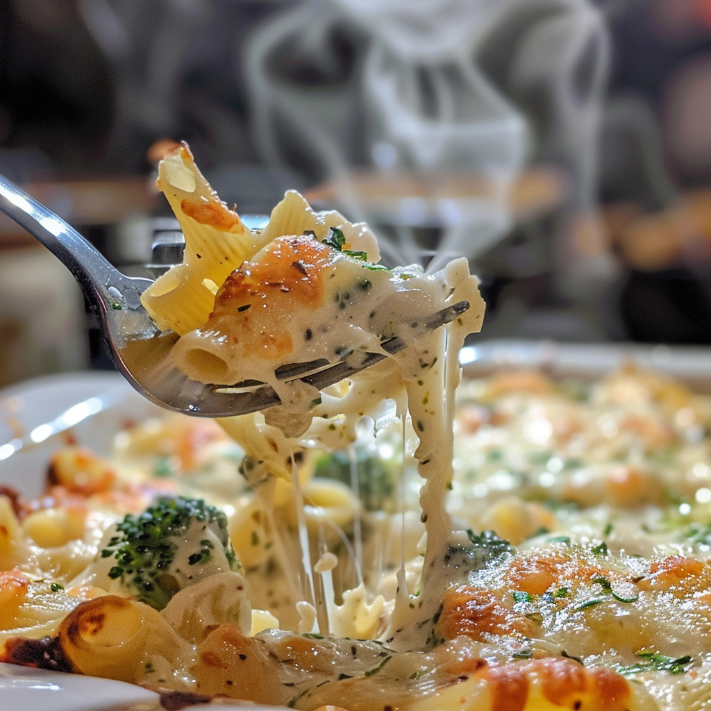 fresh ingredients for Ultimate Creamy Chicken & Broccoli Alfredo Pasta Bake (No Canned Soup)
