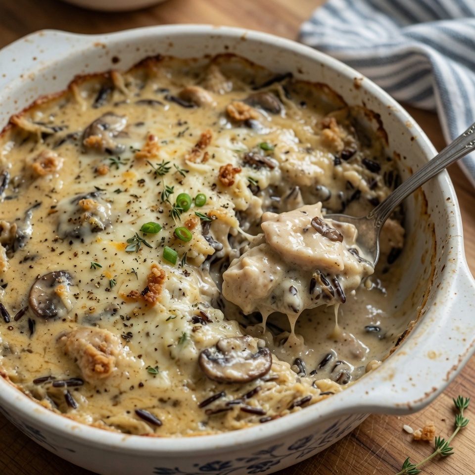 fresh ingredients for Freezer-Friendly Creamy Chicken & Wild Rice Casserole